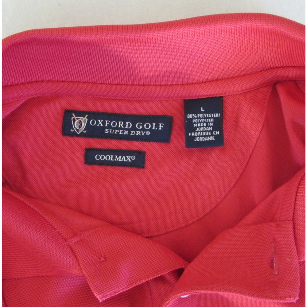 Oxford Golf Tres Vidas Acapulco Red Mens Sz L - Picture 5 of 6